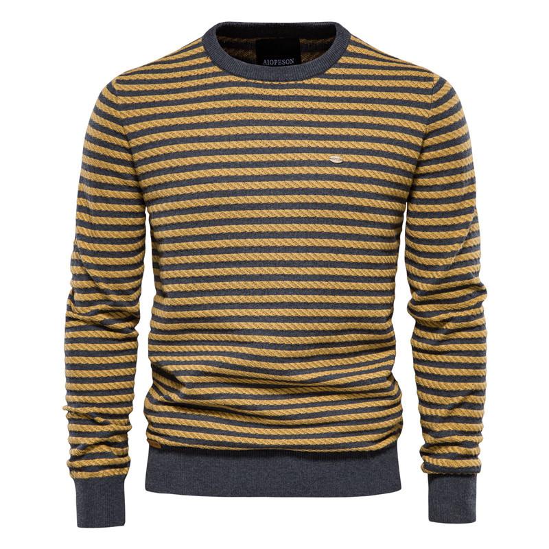 pull-raye-col-rond-vintage