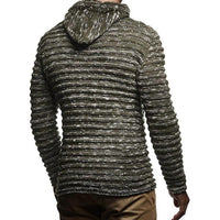Manteau en tricot zippée à capuche vintage