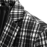 Blazer vintage décontracté à carreaux pour hommes