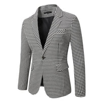 blazer-vintage-a-un-bouton-et-revers-pied-de-poule