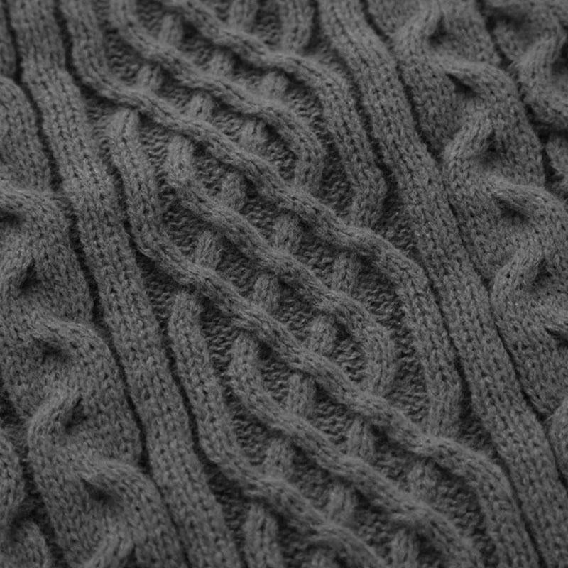Pull vintage en tricot torsadé à col rond chic