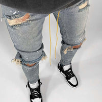 pantalon-crayon-denim-dechire-vintage