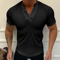 t-shirt-manches-courtes-vintage-col-v