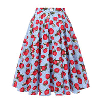 jupe-annee-80-bleue-fraises