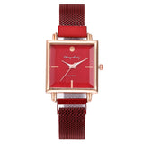    montre-carree-femme-vintage-rouge