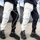 Pantalon de sport décontracté multi-poches vintage