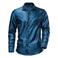 Chemise à manches longues disco rétro des années 70