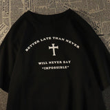 t-shirt-coton-imprime-croix-dange-vintage