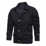 veste-vintage-couleur-unie-revers-simples-hommes