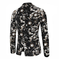 blazer-decontracte-bouton-imprime-graphique-retro
