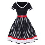 robe-femme-rock-chic-a-pois-annee-50-vintage